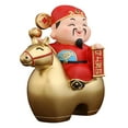 thumbnail image 4 of Figura de Dios de la Fortuna Figura de Resina Año del Caballo Escultura de Feng Shui Chino Oro L, 4 of 9
