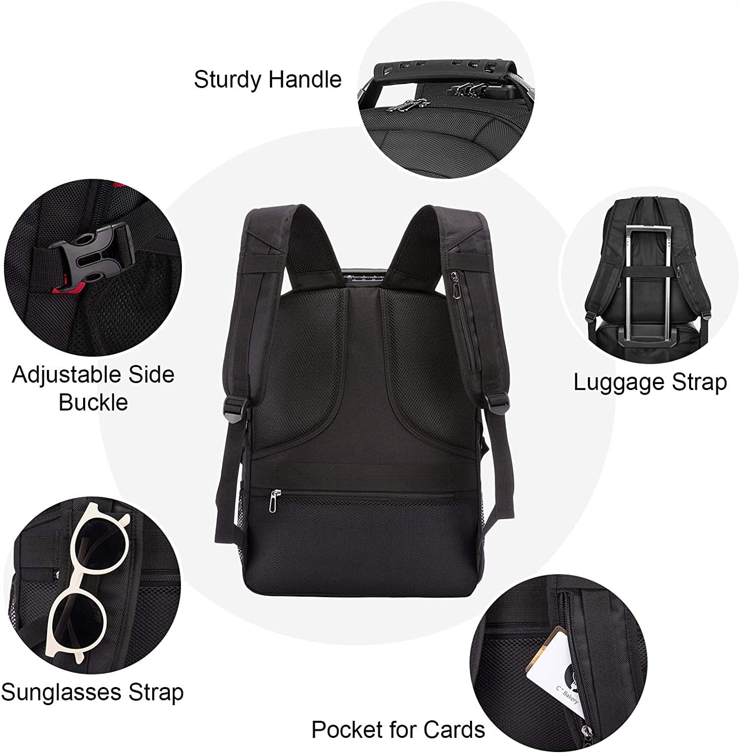 Lovevook Travel Laptop Backpack for Men,Waterproof Travel Work Bags College Bookbag with Lock and USB Port (17 inch Larger,Dark Blue)