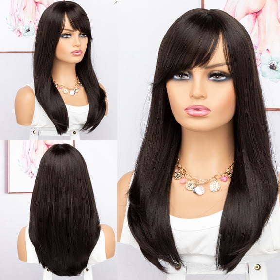Lace Front Wigs 200% Density Lace Front Wig Pre Plucked Glueless Wigs Straight Black Synthetic lace front wig HD Lace Frontal Wigs natural Lace Closure Wigs for