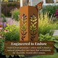 thumbnail image 5 of Rusty Metal Garden Column, 15.7 inches Garden Column Rust Steel Statue without Lid, Modern Garden Sculpture, Metal Patio Landscape Decor, Art Column for Lawn, Porch, Backyard Decoration, Style M, 5 of 9