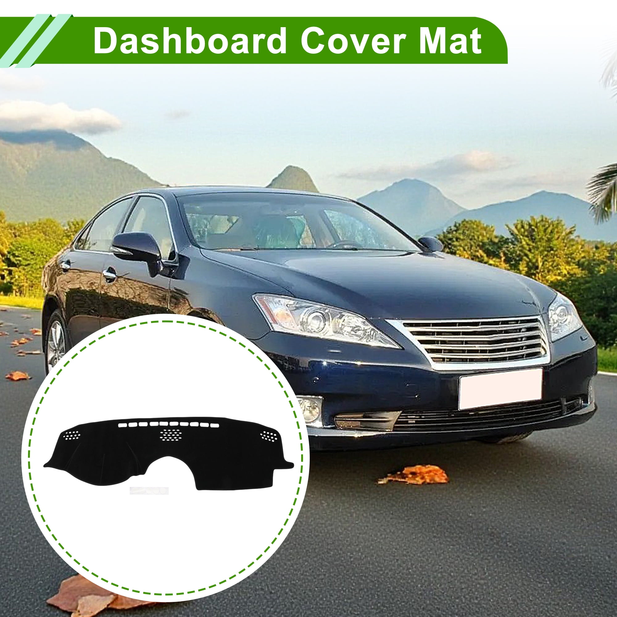 Unique Bargains Dashboard Cover for Lexus ES350 2007-2012 Dash Cover Mat Carpet Center Console Dash Cover Mat Car Interior Anti-Slip Polyester Black 1 Pc