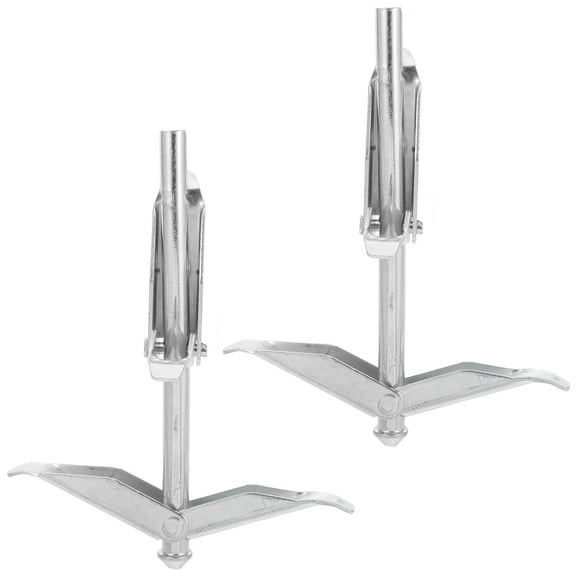 WORGEOUS 2 Pcs Greenhouse Ground Anchor 18.00X14.00X1.10CM Silver