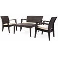 thumbnail image 5 of Rainbow Outdoor Alaska 4 Piece Seating Set with Cushions, Brown, 5 of 5