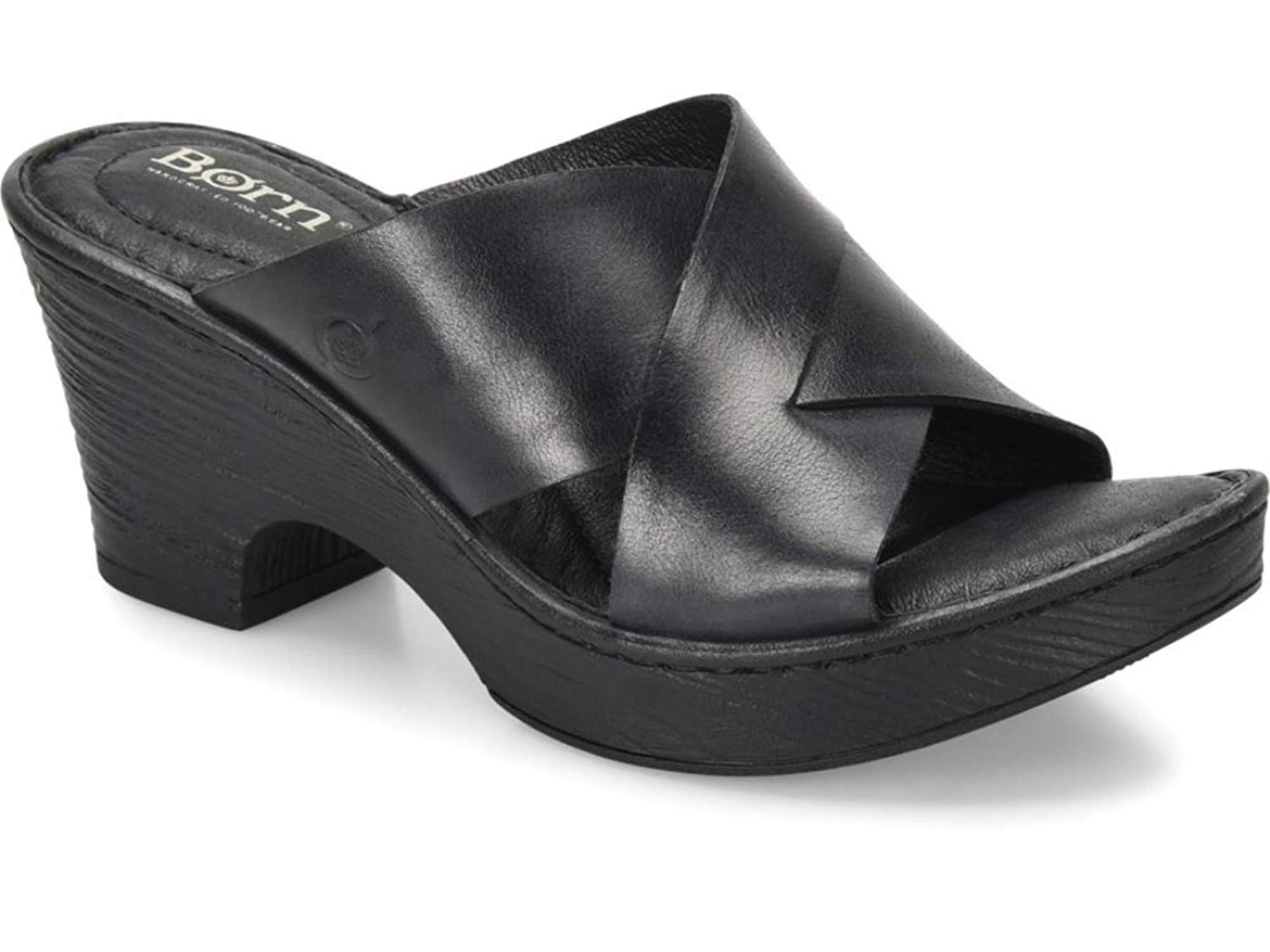 born leather flip flops