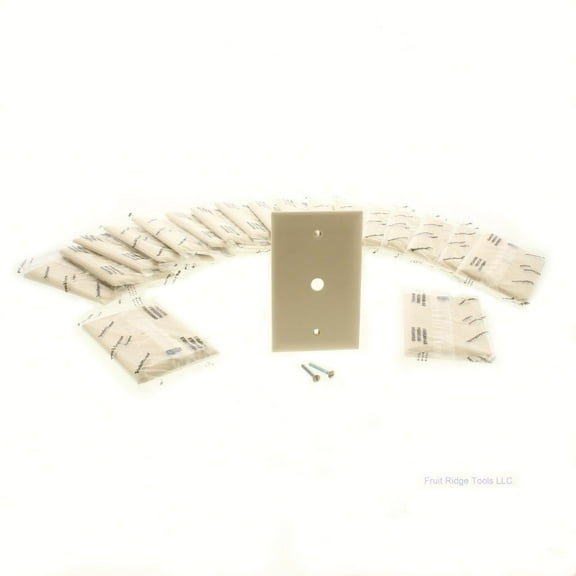 Pass & Seymour Legrand TP11-I 1 Gang Telephone/Video Cable Wall Plate, 13/32-Inch Diameter Opening, Trademaster Size, Unbreakable Nylon Cover, Ivory (Pack of 20)