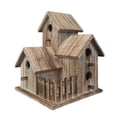 thumbnail image 5 of Bird House with Rod Creative Wooden Birdhouse for Garden Outdoor Courtyard, 5 of 10