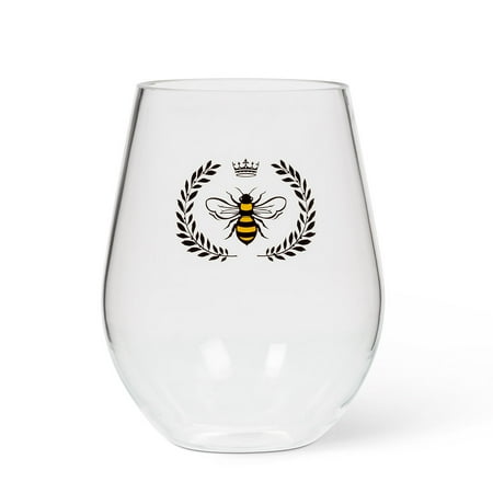 

Set of 12 Bee in Crest Stemless Wine Glass