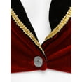 thumbnail image 6 of Sxiwei Women's Asymmetric Long Velvet Blazers Coat Halloween Costume Lapel Blazer Red M, 6 of 7