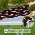 thumbnail image 6 of Red Mushroom Dot Black Pattern Square Fitted Tablecloth with Elastic Edge,Square Table Cover,Washable Elastic Table Cover for Home Kitchen Party Decor 36"x36", 6 of 6