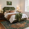 thumbnail image 3 of KUETH 9'x12' Tiger Area Rugs for Living Room, Non Slip Machine Washable Vintage Boho Rug, Low Pile Print Rug for Bedroom Dining Room Home Office, 3 of 9