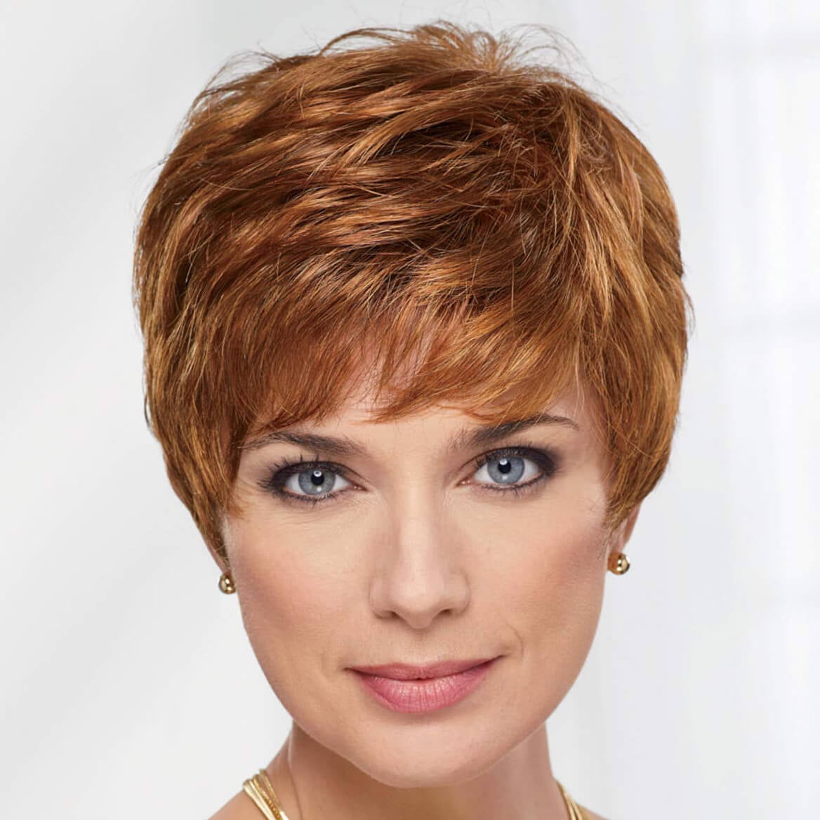Casey WhisperLite Wig by Paula Young - Short, Ultra-Chic Pixie Wig with Neat, Straight Layers / Multi-tonal Shades of Blonde, Silver, Brown, and Red