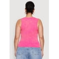 thumbnail image 5 of Womens Plus Size Seamless Mineral Wash V Neck Tank Top, 5 of 5