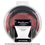 ECS OHUSB WordSlinger Deluxe Overhead USB Transcription Headset