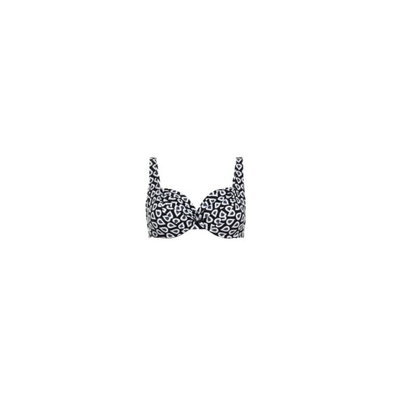 Rosa Faia Womens Hermine Top Underwired Bikini Top, 08G, Black-White
