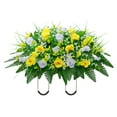 thumbnail image 2 of Clearance Artificial flowers under $50,Artificial Cemetery Flowers Saddle Shaped Decorations Non Fading, 2 of 9