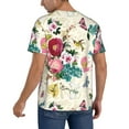 thumbnail image 2 of Fotbe Bird Butterfly Rose Baseball Jersey Shirt for Men and Women, Casual Short Sleeves Button Down T-Shirt-3X-Large, 2 of 9