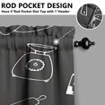 thumbnail image 3 of Vintage Kitchen Food Cooking Chef Tier Cafe Curtains for Bathroom Living RV Rod Pocket Window Drapes 36 Inch 2 Panels Set 28"x36" 2 Panels Window Treatment Tiers, 3 of 4