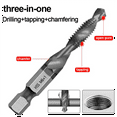 thumbnail image 7 of 2Pcs M8+M10 High-Speed Steel 4341 Titanium Plated Composite Tap Drill and Tap Integrated Machine Tap Open Chamfer Tool, 7 of 7
