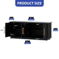 thumbnail image 2 of ModFusion 70" Fluted TV Console with 4 Storage Doors, Suitable for TVs Up to 80 Inch, Modern Media Cabinet for Living Room and Apartment, Black, 2 of 5