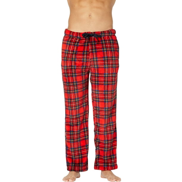 Men's Wrangler Lumberjack Plaid Cozy Plush Sleep Pants (Red, XL) -  