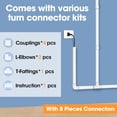 thumbnail image 4 of Kit ocultacables YesBes de 295 cm, pintable, blanco, 4 of 7