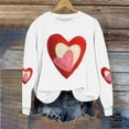 thumbnail image 5 of BEFOKA Womens Graphic T Shirts Long Sleeve Valentine'S Day Crew Neck Sweatshirts Love Heart Printed Ladies Tops And Blouses Going Out Tops Pullover Sweatshirts Graphic T-Shirts Trendy Tunic Outfits, 5 of 5