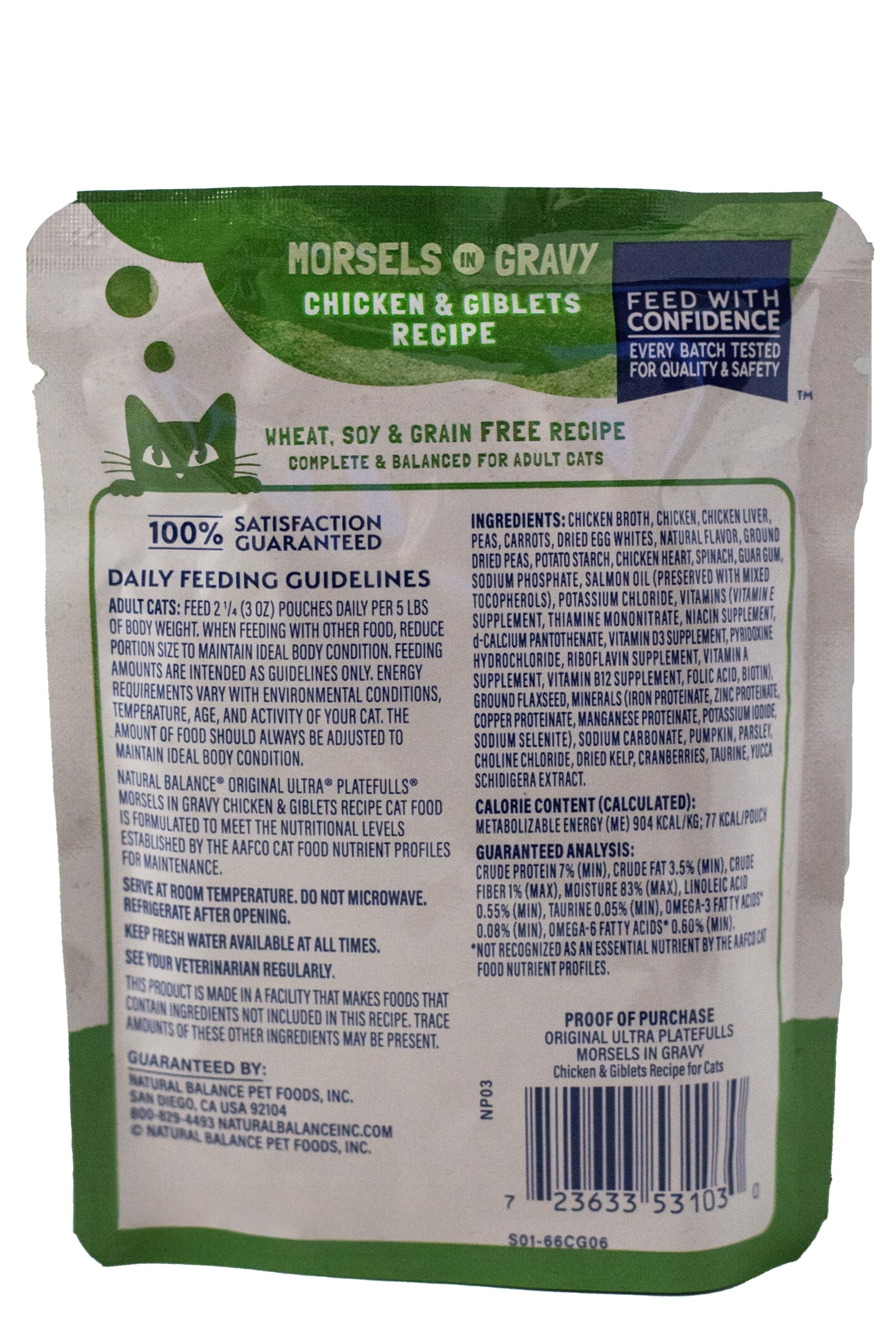 Natural Balance Platefulls Wet Cat Food – 8 Pouch Variety (Chicken & Salmon, Turkey Duck Chicken, Chicken Giblets, Chicken Liver) – 3 oz Pouches| MerlinsMart Zine & 2 Catnip Toys