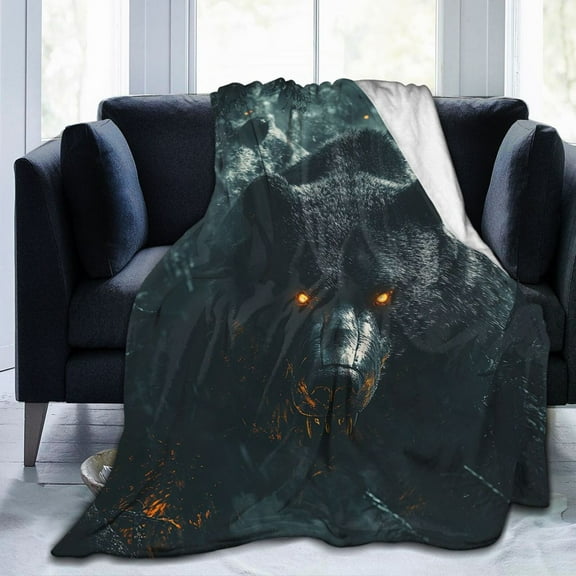 Halloween Bear Throw Blanket Ultra Soft Cozy Decorative Flannel Blankets for Home Bed Couch Chair Travel 50x40