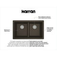 thumbnail image 5 of Karran Usa QU-810-BR-PK1 Quartz Qu 32" Undermount Double Basin Quartz Composite Kitchen, 5 of 5