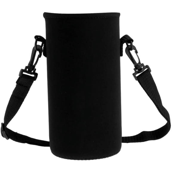 Nvzi B Portable Neoprene Water Bottle Carrier Bag Pouch Guard Insulated Water Bottle Sleeve Black
