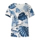 thumbnail image 5 of Blusa de camiseta informal con estampado de manga corta y cuello en V de verano para mujer a la moda Fridja hjk5576, 5 of 6