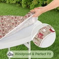 thumbnail image 5 of Beige Christmas Character Pattern Round Fitted Tablecloth with Elastic Edge,Dining Table Cover Waterproof,Outdoor Round Tablecloth for Camping,Dining,Indoor and Outdoor, 5 of 7
