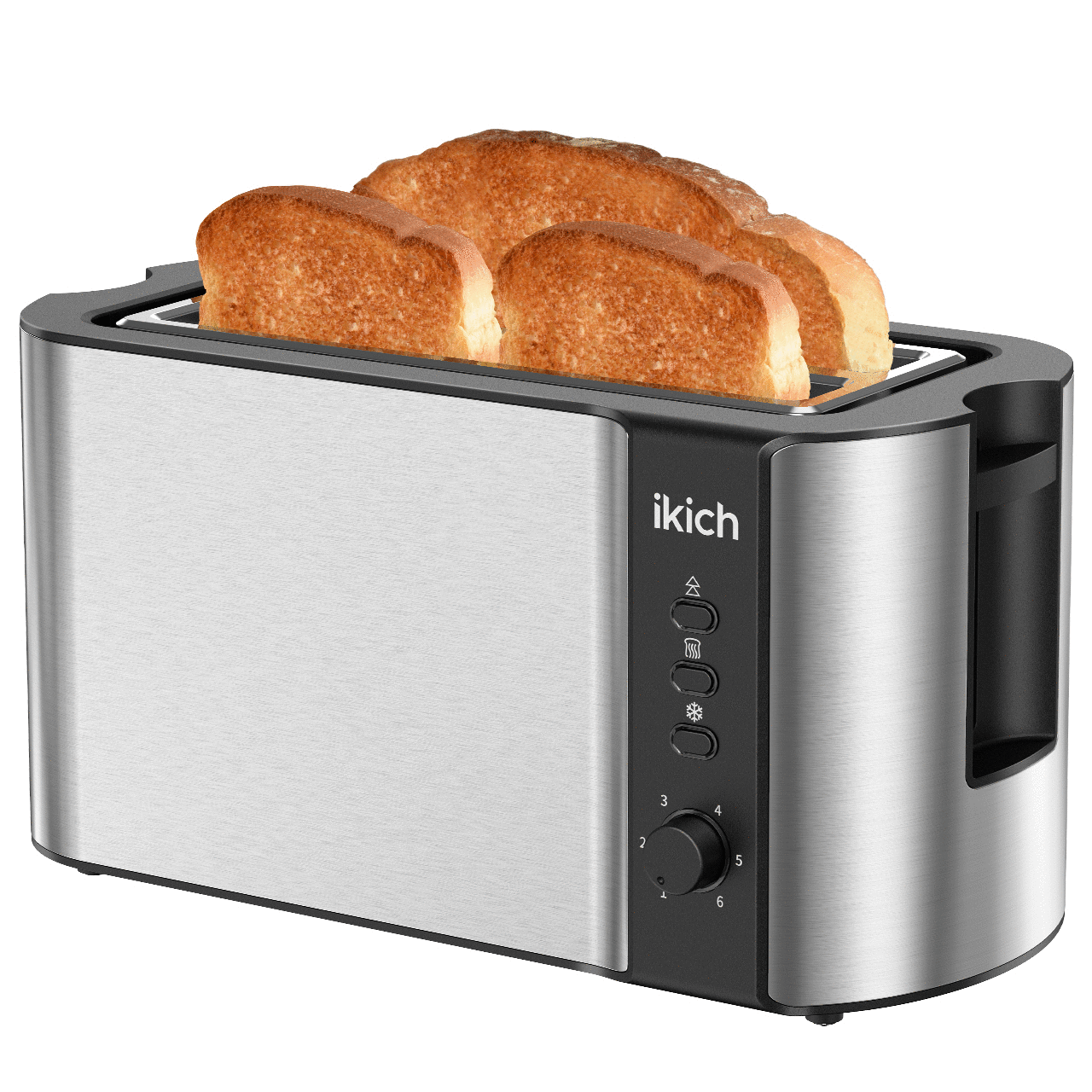 TRTO 6 Slot Flat Iron Metal Slice Loaf Bread Toast Rack Holder Serving Stand