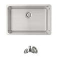 thumbnail image 1 of Stylish Dual Mount 27" Stainless Steel Single Bowl Kitchen Sink with Strainer S-406T, 1 of 13