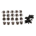 thumbnail image 1 of Remaches de latón BLESIY 20 piezas tornillo trasero cabeza forma artesanía cuero Gris negro, 1 of 7