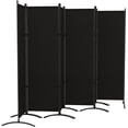 thumbnail image 1 of Outsunny Paravent Pliant à 6 Panneaux, Écran d'Intimité UV30+, Panneau d'Intimité Intérieur Extérieur avec Base Stable, Noir, 1 of 7