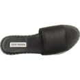 thumbnail image 2 of Womens Steve Madden Taylor Flat Open Toe Slide Sandals, Black, 2 of 6