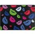 thumbnail image 2 of Coolnut Multicolor Lips Lightweight Area Rugs Carpet Mats Floor Rug Home Decor for Kids Room Living Room, 63"x 48", 2 of 6