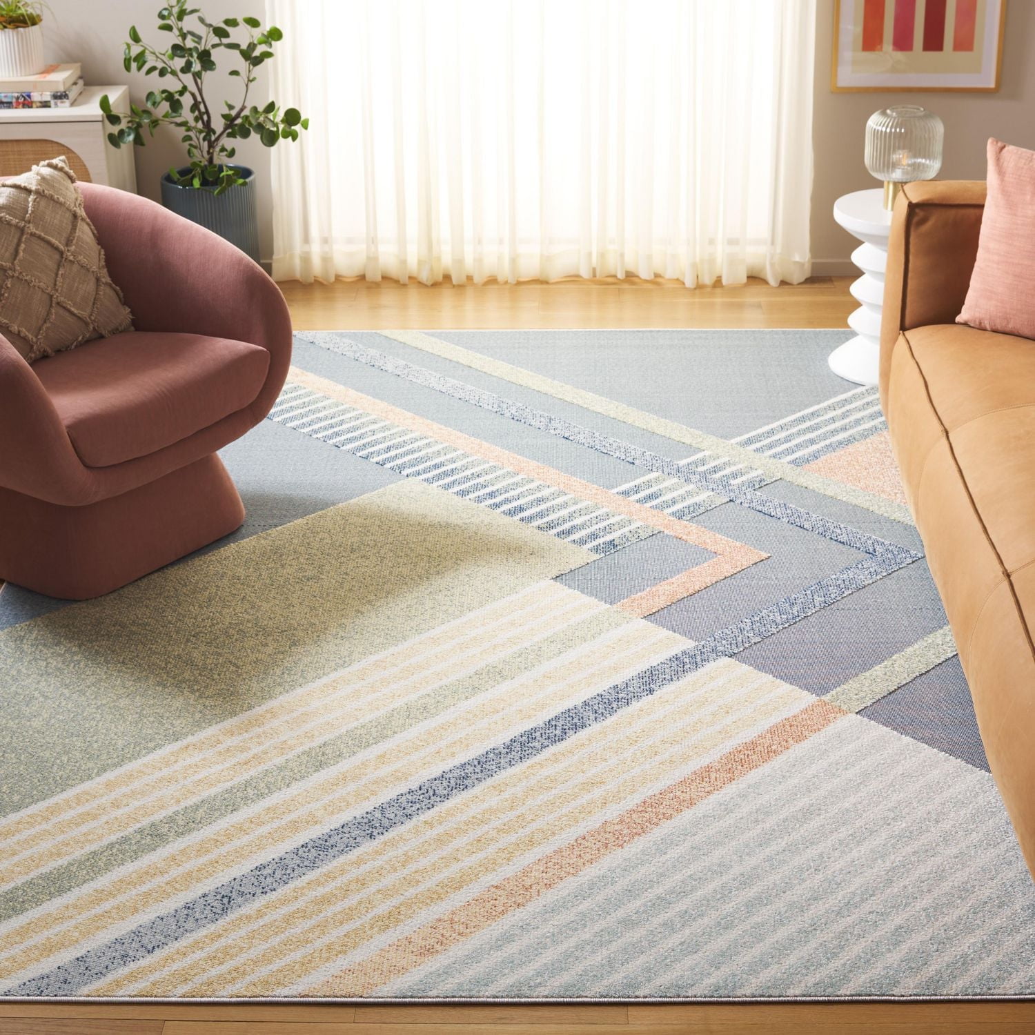 SAFAVIEH Sarasota Alton Geometric Indoor/Outdoor Area Rug