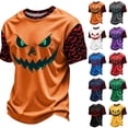 thumbnail image 2 of IAJDKMEK Men's Corduroy Graphic Tee - Short Sleeve Round Neck Halloween Print, Summer Tops for Men, Lightweight Casual Shirts for Everyday Wear,Black L, 2 of 8