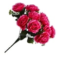 thumbnail image 4 of Naiovety Ramo de flores artificiales de rosas de seda, 12 cabezas, decoración para fiesta en casa y boda, 2020 Flores artificiales Rosa roja, 4 of 6