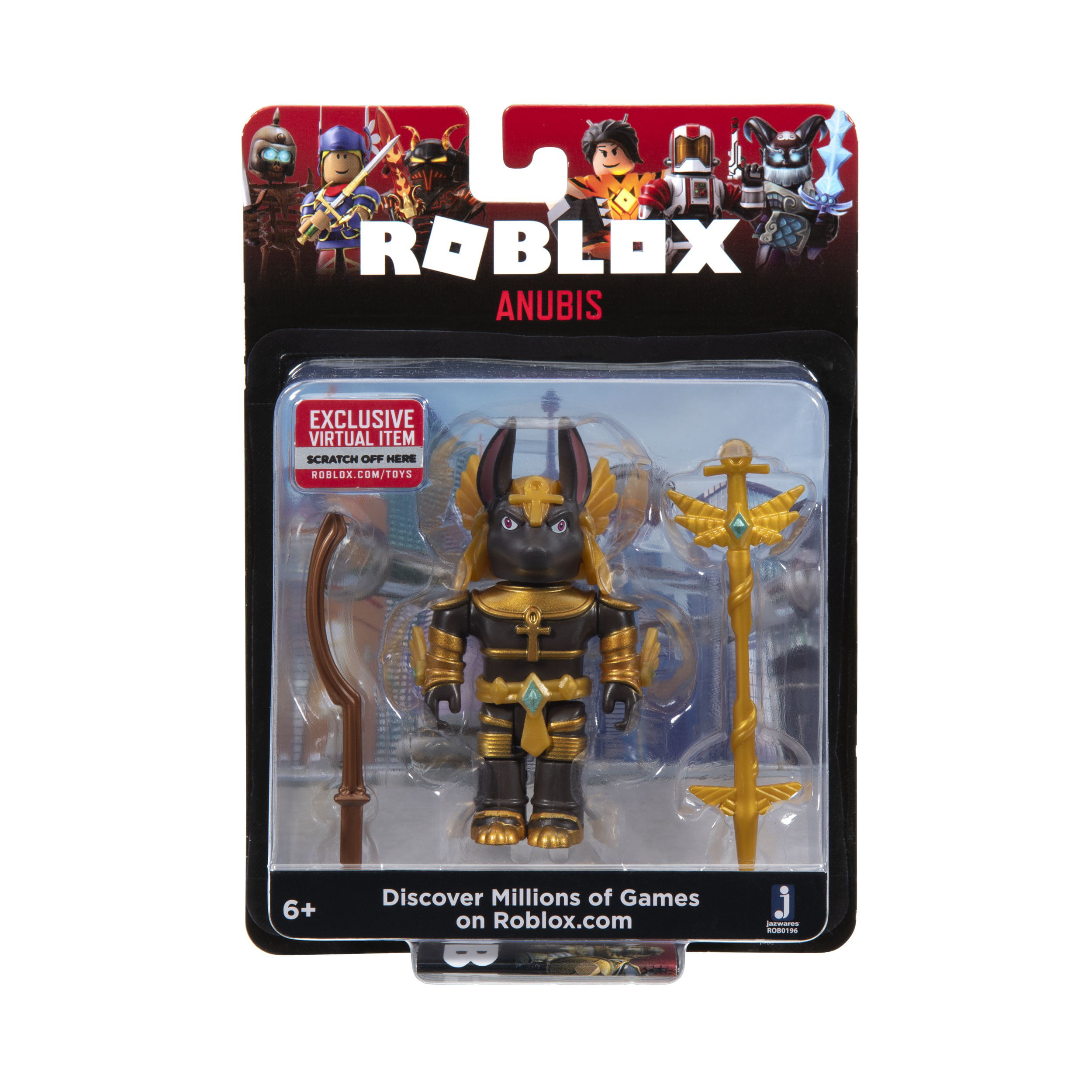 Roblox Action Collection Anubis Figure Pack Includes Exclusive Virtual Item Walmart Com Walmart Com - roblox anubis 3 action figure jazwares toywiz