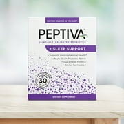Peptiva Probiotic and Sleep Support - 26 Billion CFU Multi-Strain Probiotic - Lactobacillus Acidophilus, Bifidobacterium, Melatonin, 30ct