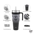 thumbnail image 6 of Zak Designs 40oz Wednesday Straw Handle Tumbler, Stainless Steel Vacuum Insulated Waverly Tumbler Featuring a Sliding Lid, 6 of 8
