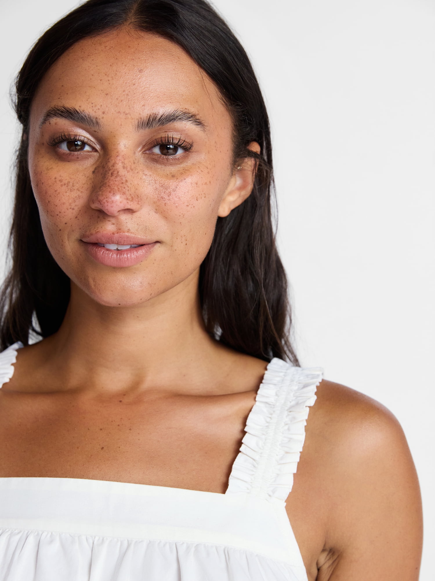 Time and Tru Women’s Eyelet Trim Cotton Tank Top, Sizes XS-XXXL
