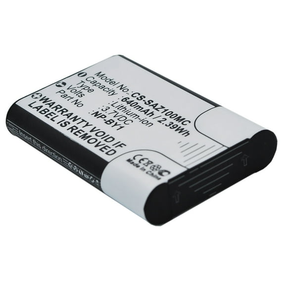 Replacement Battery for HDR-CX405,HDR-CX440,HDR-CX440 Handycam,HDR-CX440 HD Handycam,HDR-GW66,HDR-MV1,HDR-MV1HDR-AS100,HDR-PJ410,HDR-PJ440,POV HD Action Camera,RML-VR1,NP-BY1,3.7V/640mAh