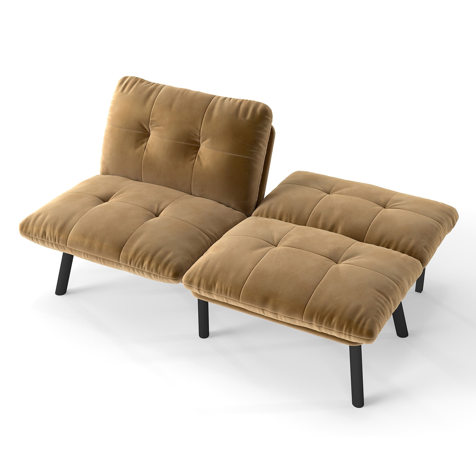 Convertible Futon Sofa Bed, Folding Sofa Sleeper,Modern Sofa Couch for Small Space,Apartment,Living Room,Brown