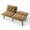 Brown, variant on Futon Convertible Sofa Bed,Velvet Fabric,63" Modern Living Room Apartment Small Spaces for Brown Folding Recliner