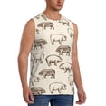 thumbnail image 2 of Fotbe Vintage Farm Pigs Men's Camiseta sin Mangas Estampada para Hombres, Playera Casual para Gimnasio, Entrenamiento, Playa-Large, 2 of 7