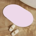 thumbnail image 5 of Fmbmuo Oval Bathroom Rugs Non-Slip Backing Minimalist Flat Pile Bath Mat 16x24in Rubber Pink, 5 of 5